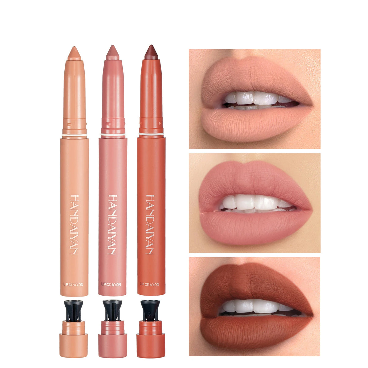 Long-Lasting Nude Pink Matte Lipstick Pen
